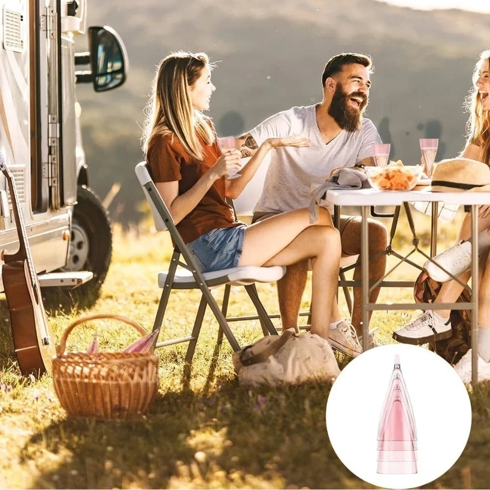Elegant Pink Champagne Flutes set of 16 (056)